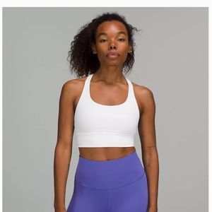 Lululemon energy longline white sports bra